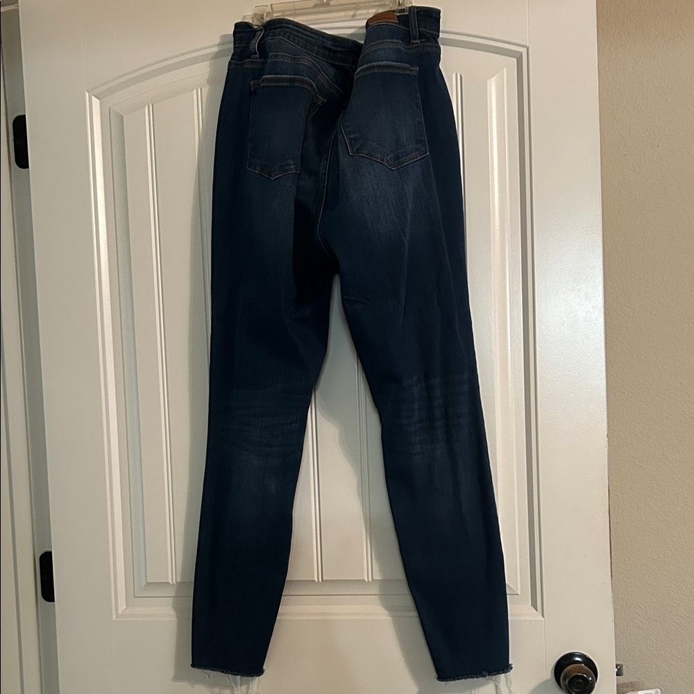 Judy Blue Dark Distressed Skinny Jeans - Picture 3 of 3